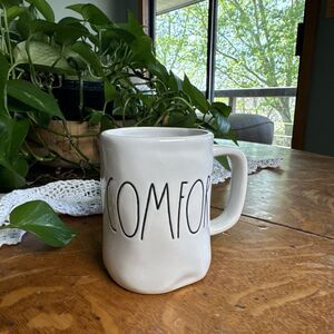 Rae Dunn COMFORT Ceramic Coffee Tea Mug‎ Cup 16 oz  Farmhouse White